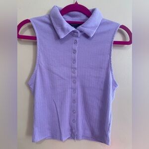 Forever 21 Light Purple Ribbed Knit Top